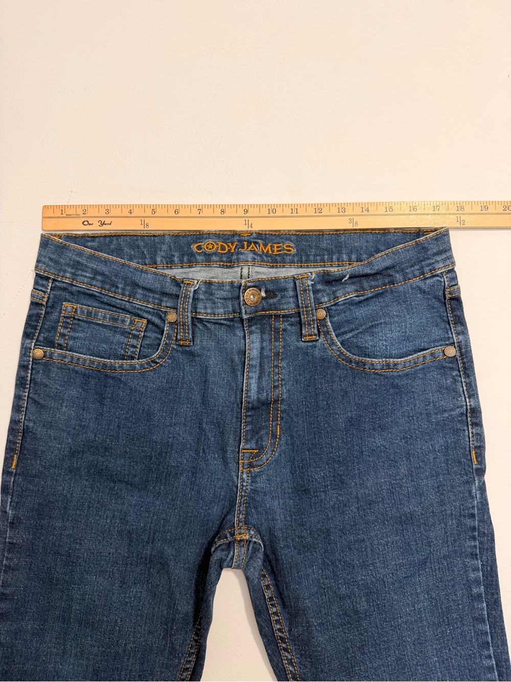 Cody James Straight Leg Jeans in Blue Denim Size 36W 30L - Picture 10 of 10